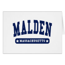 Malden Massachusetts College Style tee shirts Cards