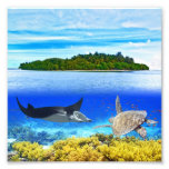 Maldives atoll photographic print