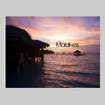 Maldives beach postcard postcards