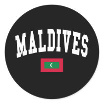 Maldives College Style Round Stickers