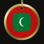 Maldives Fisheye Flag Ornament