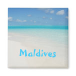 Maldives honeymoon beach island scene fridge magnet