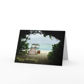 Maldives Island Boat Birthday Card