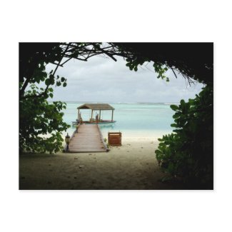 Maldives Island Boat postcard