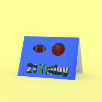 Male 21st Card