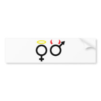 male and female icon bumper stickers