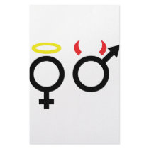 male and female icon stationery