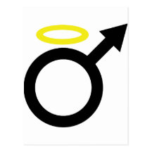 male angel icon post cards
