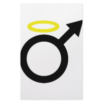 male angel icon stationery