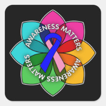 Male Breast Cancer Awareness Matters Petals Stickers