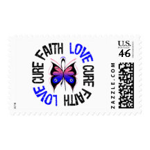 Male Breast Cancer Faith Love Cure Stamps