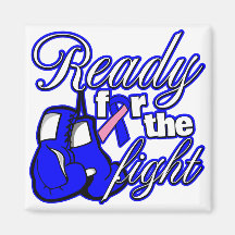 Male Breast Cancer Gloves Ready For The Fight Fridge Magnet