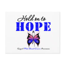 Male Breast Cancer Hold On to Hope Post Cards