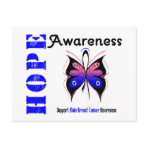 Male Breast Cancer Hope Awareness Postcards