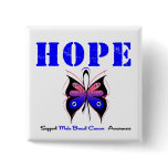 Male Breast Cancer HOPE buttons