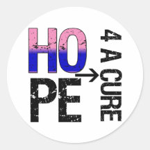 Male Breast Cancer Hope For a Cure Round Sticker