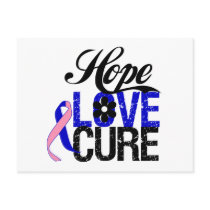 Male Breast Cancer HOPE LOVE CURE Gifts Postcard