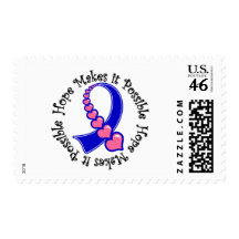 Male Breast Cancer Hope Makes It Possible Stamp