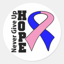 Male Breast Cancer Hope Never Give Up Sticker