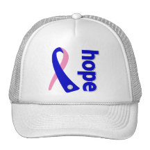 Male Breast Cancer Hope Ribbon Trucker Hat