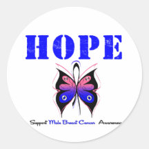 Male Breast Cancer HOPE Sticker