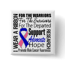 Male Breast Cancer I Wear a Ribbon TRIBUTE Pins