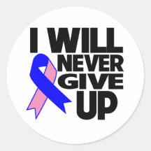 Male Breast Cancer I Will Never Give Up Sticker