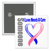 Male Breast Cancer Someone I Love Needs A Cure Pinback Buttons