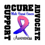 Male Breast Cancer Support Advocate Cure t-shirts