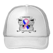 Male Breast Cancer Survivor Butterfly Strength Mesh Hat