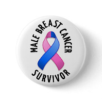Male Breast Cancer Survivor Button