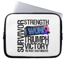 Male Breast Cancer Survivor I Won Computer Sleeves