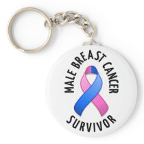Male Breast Cancer Survivor Keychain keychains