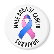 Male Breast Cancer Survivor Magnet magnets