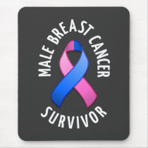 Male Breast Cancer Survivor Mousepad mousepads