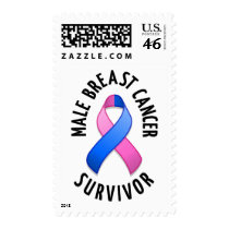 Male Breast Cancer Survivor Postage stamps