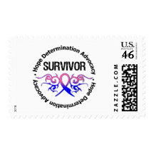 Male Breast Cancer Survivor Tribal Ribbon Stamps