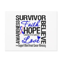 Male Breast Cancer Survivors Motto Post Card