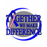 Male Breast Cancer Together We Make A Difference t-shirts