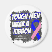 Male Breast Cancer Tough Men Wear A Ribbon Refrigerator Magnet