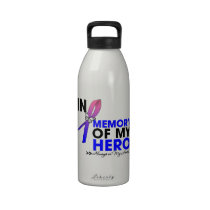 Male Breast Cancer Tribute In Memory of My Hero Reusable Water Bottle