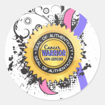 Male Breast Cancer Warrior 23 Round Sticker