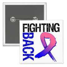 Male Breat Cancer Fighting Back Pin
