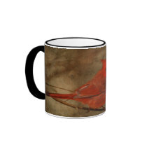 Male Cardinal mugs