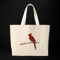 "Male Cardinal" Tote Bag