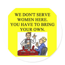 male chauninist pig bar joke stickers