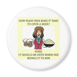 male chauvinist beer joke refrigerator magnet