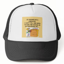 male chauvinist pig joke mesh hats