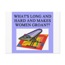 male chauvinist pig joke postcards