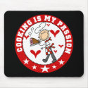 Male Chef Cooking Passion Mousepad by stick_figures Male Chef Cooking Passion Mousepad
